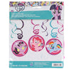 Amscan Spiralanhänger My Little Pony 80 cm 6er Set | 20 Stück