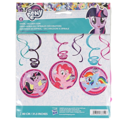 Amscan Spiralanhänger My Little Pony 80 cm 6er Set | 20 Stück