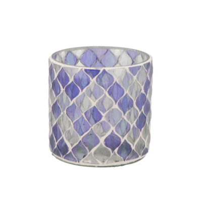 Daan Bugholz Teelichthalter Mosaik s lila 8 cm | 24 Stück