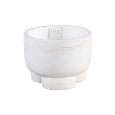 Ptmd Blumentopf Marmy Creme M 14 cm | 8 Stück