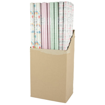 Geschenkpapier Happy Birthday 200 x 70 cm 4-fach sortiert | 60 Stück
