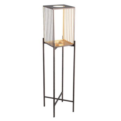 Ptmd Laterne auf Standard Axin L goldfarben 120 cm | 2 Stk