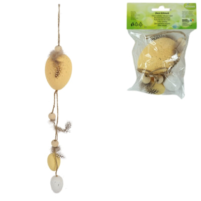 Anhänger Ostereier gelb 35 cm | 30 Stück