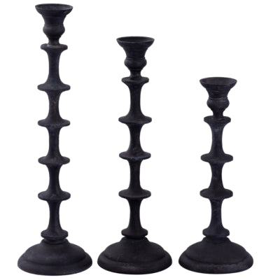 Ptmd Kerzenständer Freddie's schwarz 31,5 cm | 6 Stück
