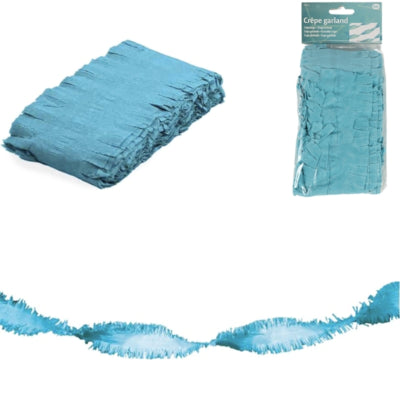 Folat Twist Girlande Krepppapier Hellblau 6 Meter | 24 Stück