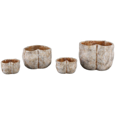 Ptmd Blumentopf Roddie Creme 22 cm | 4 Stück