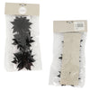 House of Seasons Kunstblume auf Clip Weihnachtsstern Glitzer schwarz 9 cm 3er-Set | 24 Stück