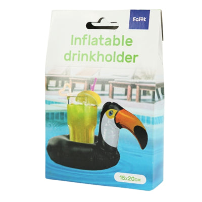 Folat Getränkehalter schwimmender Tukan 20 cm | 24 Stück
