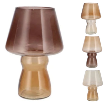 Daan Bugholzvase Bicolor braun 25 cm 4-fach sortiert | 4 Stück