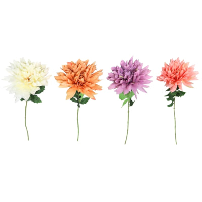 Kunstblume Dahlie 69 cm 4-fach sortiert | 24 Stück