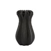 Leichte Wohnleuchte und Wohnvase Abajo mattschwarz 25 cm | 2 Stk