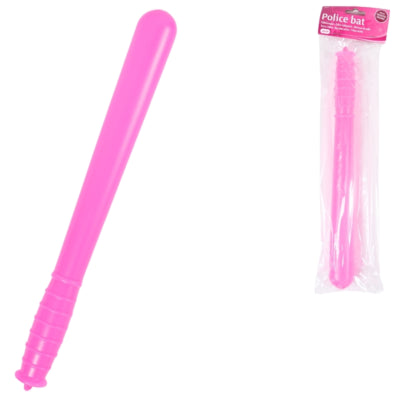 Polizeischläger mit Quietschgeräusch rosa 34 cm | 12 Stück