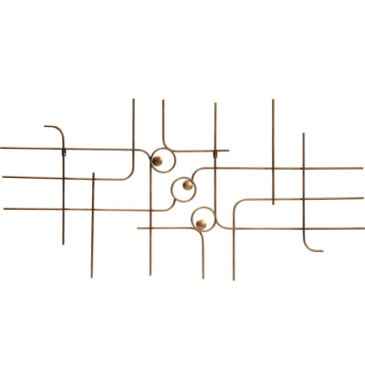 Bepurehome Wanddekoration messingfarben 139,5 cm | 4 Stück