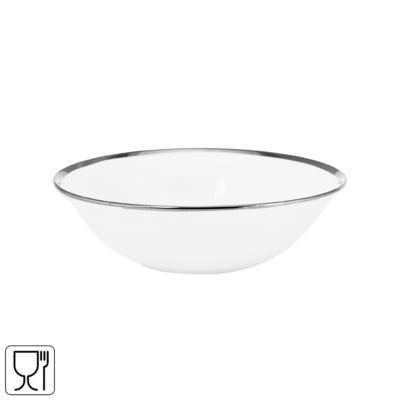 Vtwonen Schüssel weiß silber 15 cm | 12 Stück