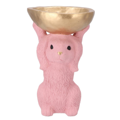 Daan Bugholzschale Hase rosa 28 cm | 4 Stück