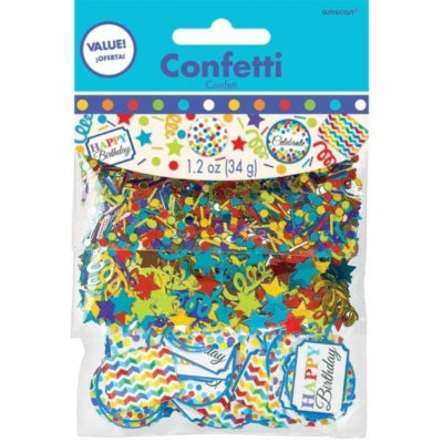 Amscan Konfetti Happy Birthday Mix 34 gr. | 24 Stück