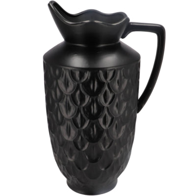 Daan Bugholzvase Boa mit Henkel schwarz 45 cm | 2 Stk