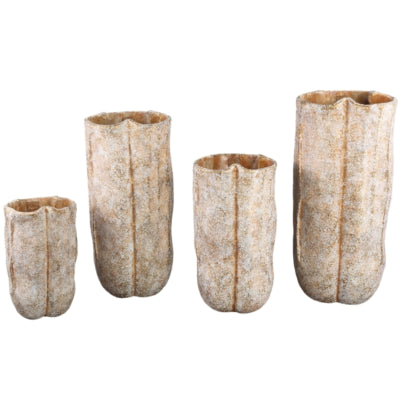 Ptmd Blumentopf Roddie hoch creme 55 cm | 2 Stk