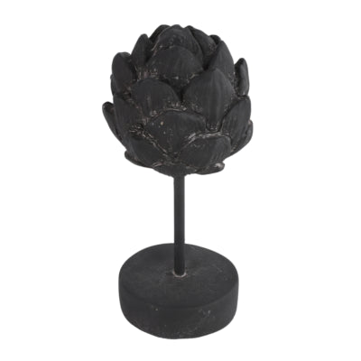 Countryfield Statue Artischocke auf Fuß davor schwarz 23 cm | 6 Stück