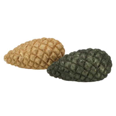Daan Benthout Statue Jingle Tannenzapfen goldfarben grün 13 cm 2 sortiert | 12 Stück