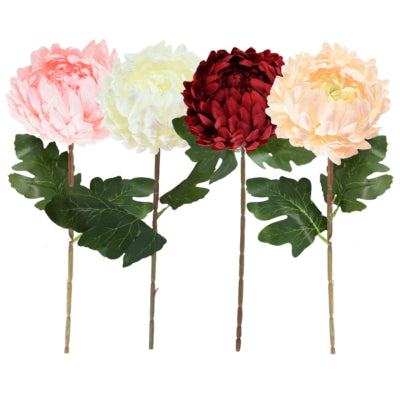 Kunstblume Chrysantheme 74 cm 4-fach sortiert | 24 Stück