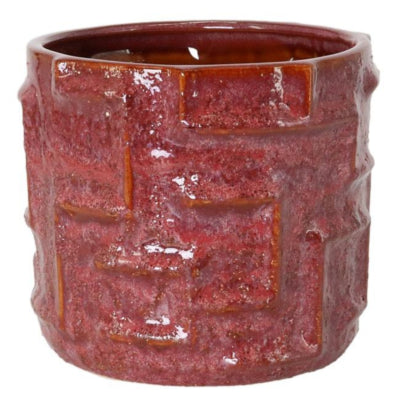 Ptmd Blumentopf Leni XL Bordeaux 18,5 cm | 6 Stück