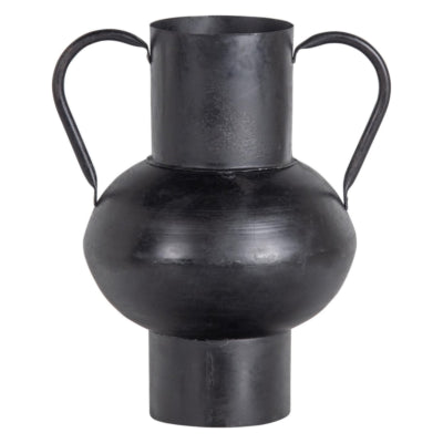 Woood Vase Vere Metall schwarz 28 cm | 6 Stück