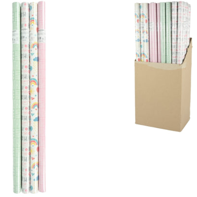 Geschenkpapier Happy Birthday 200 x 70 cm 4-fach sortiert | 60 Stück