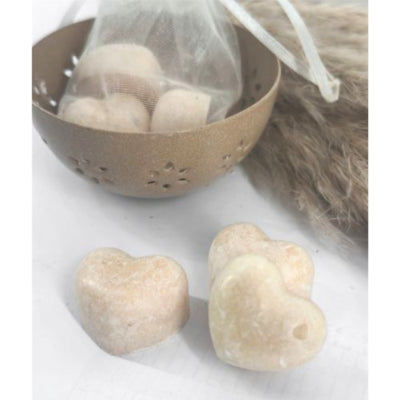 Daan Kromhout Bernsteinblock Herz Babypuder 2,5 cm Organzabeutel mit 3 Stück | 24 Stück