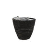 Daan Bugholz Blumentopf Seegras Korb schwarz 12 cm | 24 Stück