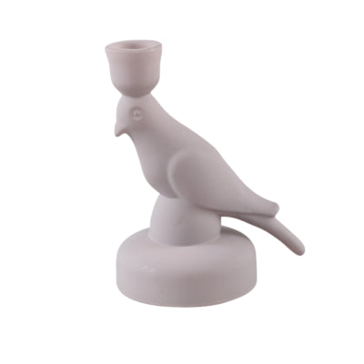 Ptmd Kerzenständer Rodan Vogel grau 16,5 cm | 6 Stück