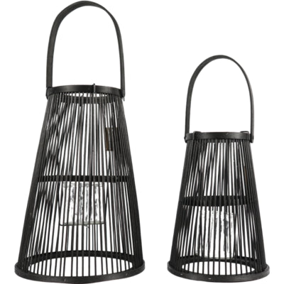 Laterne Camau schwarz 34,5 cm 2er Set | 4 Stück