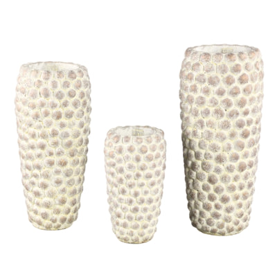 Ptmd Blumentopf Noise High L Creme 50 cm | 2 Stk