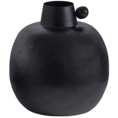 Holzvase Kita schwarz 22 cm | 3 Stück