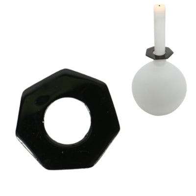 Stjernsund Kerzenring Loua schwarz glänzend 5,5 cm | 48 Stück