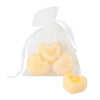 Daan Kromhout Bernsteinblock Herz Babypuder 2,5 cm Organzabeutel mit 3 Stück | 24 Stück