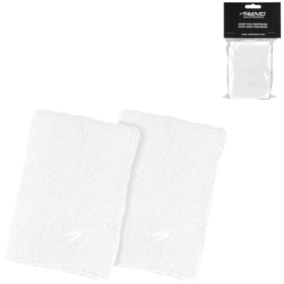 Avento Sport Handgelenkschweißband weiß 2er Set | 25 Stück