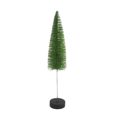 Countryfield Weihnachtsbaum auf Sockel Glitzergrün 28 cm | 12 Stück