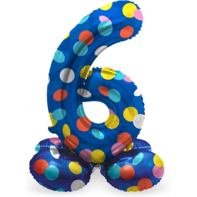 Folat Folienballon stehend 6 Punkte 41 cm | 20 Stück