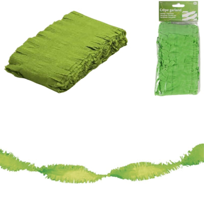 Folat Twist-Girlande Krepppapier grün 6 Meter | 24 Stück