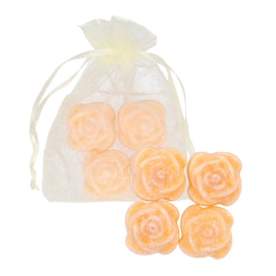 Daan Kromhout Bernsteinwürfel Rose Babypuder 2,5 cm Organzabeutel mit 4 Stück | 24 Stück