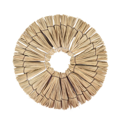 Wanddekoration Boho Korbgeflecht natur 22 cm | 12 Stück