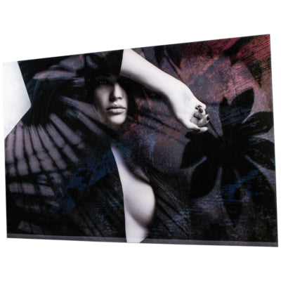 Ptmd Glasgemälde exklusive Kunst Shady Lady von Mönch 150 x 100 cm