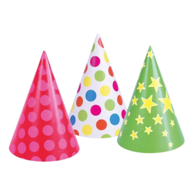 Amscan Partyhut Papier 16 cm 3 sortiert | 100 Stück