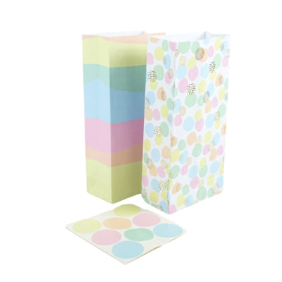 D.p. Factory Geschenktüten 8 Stück pastellfarben 22 cm | 24 Stück