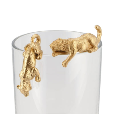 Daan Bugholz Blumentopfhänger Tiger goldfarben 6 cm 2 sortiert | 24 Stück