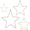Anhänger Sterne Weihnachten goldfarben 30 cm 4er Set | 10 Stück