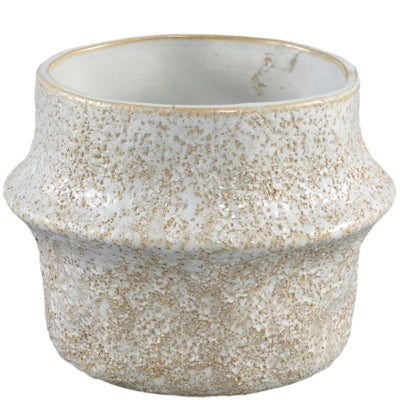 Ptmd Blumentopf Ivery Keramik Creme 15 cm | 12 Stück