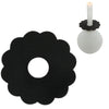 Stjernsund Kerzenring Loua Blume schwarz matt 9,3 cm | 48 Stück