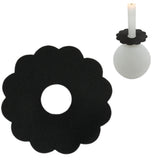 Stjernsund Kerzenring Loua Blume schwarz matt 9,3 cm | 48 Stück - afbeelding 1
